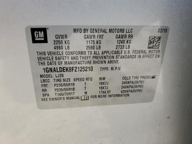 Photo 12 VIN: 1GNALDEK8FZ125210 - CHEVROLET EQUINOX 