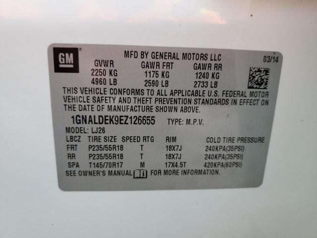 Photo 13 VIN: 1GNALDEK9EZ126655 - CHEVROLET EQUINOX LT 