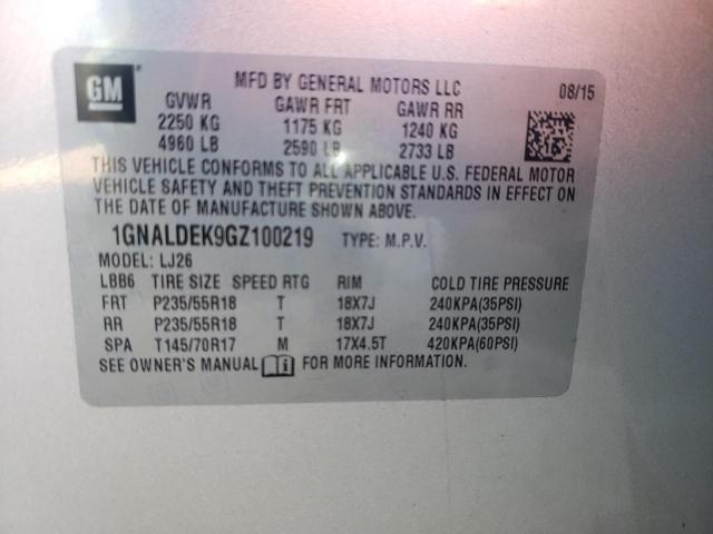 Photo 11 VIN: 1GNALDEK9GZ100219 - CHEVROLET EQUINOX 