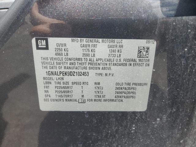 Photo 12 VIN: 1GNALPEK9DZ102453 - CHEVROLET EQUINOX LT 