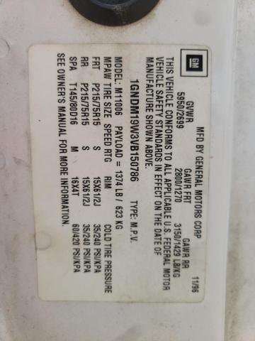 Photo 13 VIN: 1GNDM19W3VB150786 - CHEVROLET ASTRO 