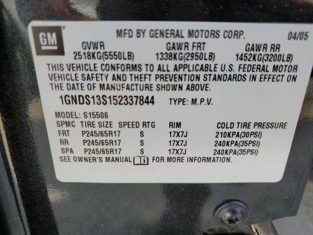 Photo 12 VIN: 1GNDS13S152337844 - CHEVROLET TRAILBLZR 