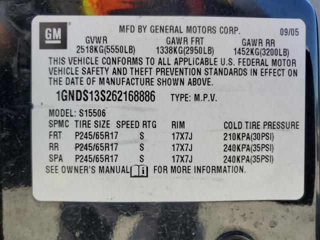 Photo 11 VIN: 1GNDS13S262168886 - CHEVROLET TRAILBLAZE 