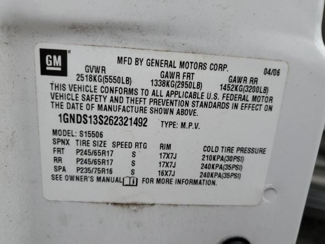 Photo 13 VIN: 1GNDS13S262321492 - CHEVROLET TRAILBLAZE 