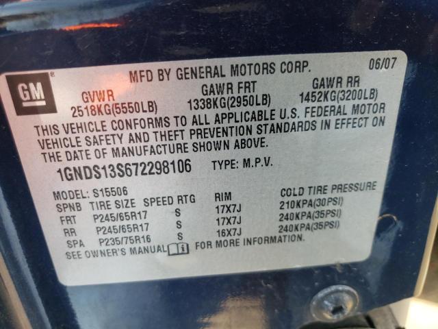 Photo 13 VIN: 1GNDS13S672298106 - CHEVROLET TRAILBLAZE 