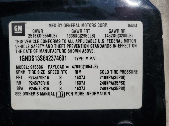 Photo 12 VIN: 1GNDS13S842374601 - CHEVROLET TRAILBLAZE 