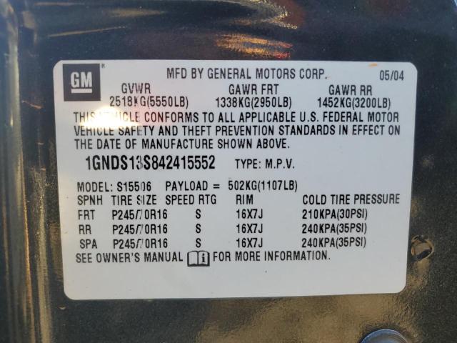 Photo 12 VIN: 1GNDS13S842415552 - CHEVROLET TRAILBLAZE 