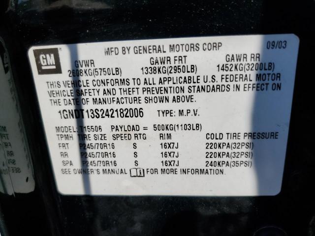 Photo 13 VIN: 1GNDT13S242182006 - CHEVROLET TRAILBLZR 