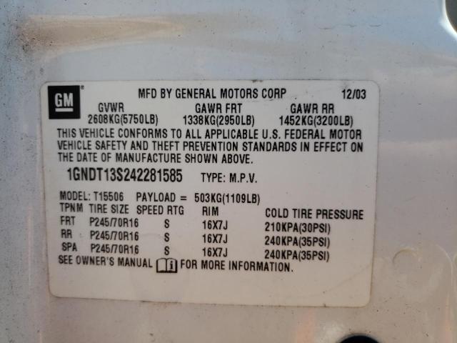 Photo 11 VIN: 1GNDT13S242281585 - CHEVROLET TRAILBLZR 