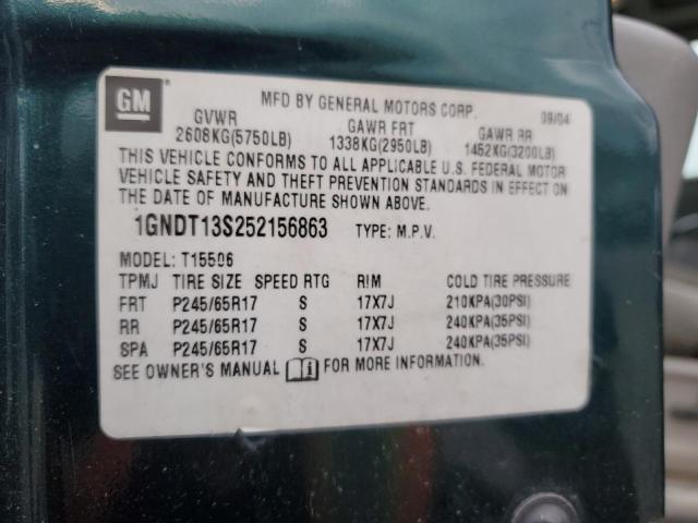 Photo 12 VIN: 1GNDT13S252156863 - CHEVROLET TRAILBLAZE 