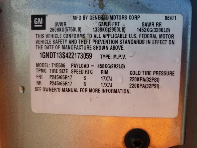 Photo 12 VIN: 1GNDT13S422173059 - CHEVROLET TRAILBLAZE 