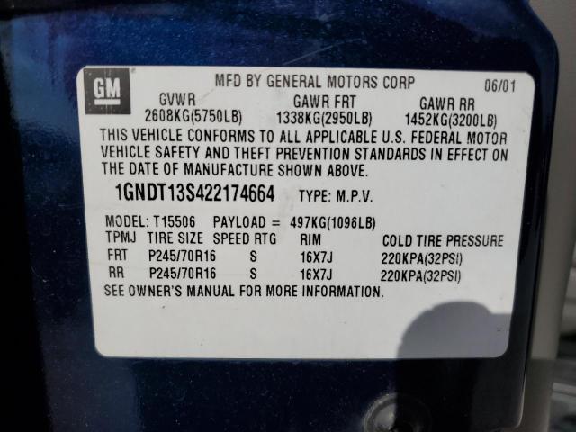 Photo 12 VIN: 1GNDT13S422174664 - CHEVROLET TRAILBLZR 