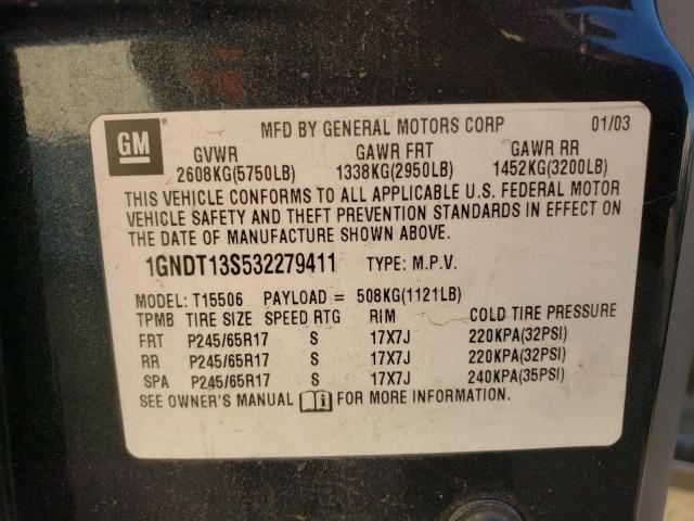 Photo 12 VIN: 1GNDT13S532279411 - CHEVROLET TRAILBLAZE 