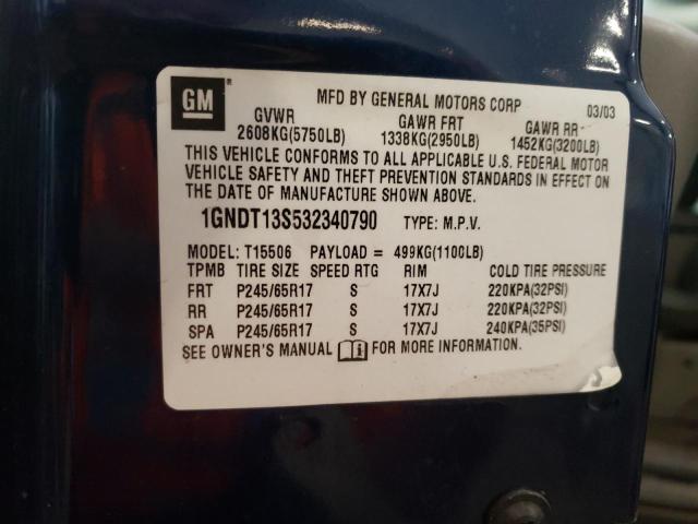 Photo 11 VIN: 1GNDT13S532340790 - CHEVROLET TRAILBLAZE 