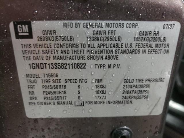 Photo 11 VIN: 1GNDT13S582110822 - CHEVROLET TRAILBLZR 