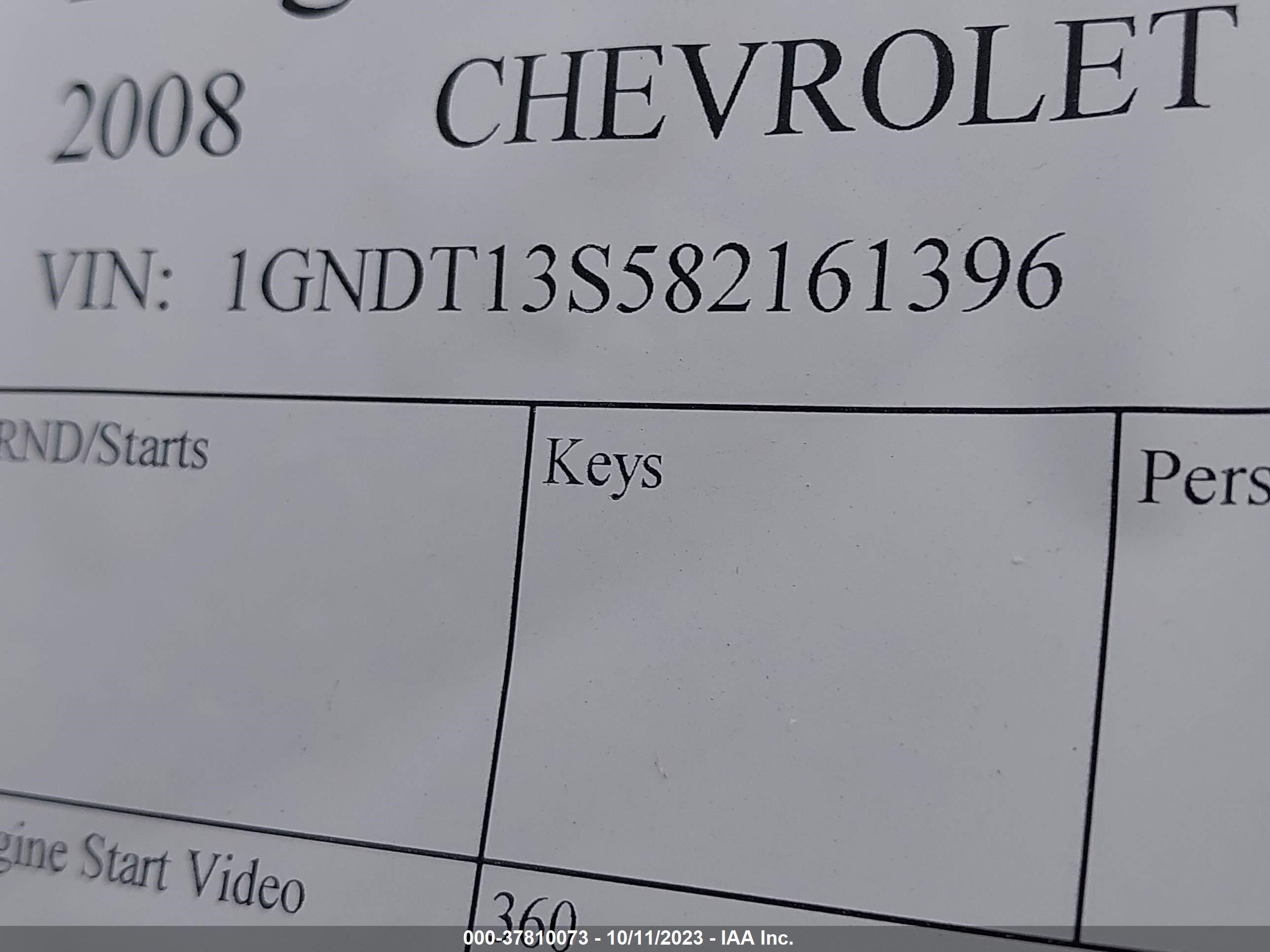 Photo 8 VIN: 1GNDT13S582161396 - CHEVROLET TRAILBLAZER 