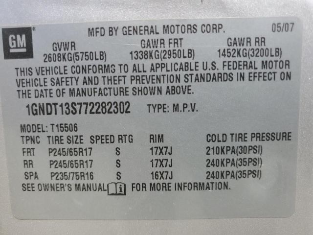 Photo 12 VIN: 1GNDT13S772282302 - CHEVROLET TRAILBLZR 