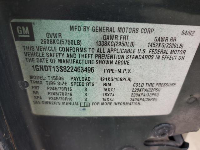 Photo 12 VIN: 1GNDT13S822463496 - CHEVROLET TRAILBLZR 