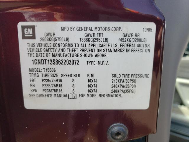 Photo 12 VIN: 1GNDT13S862203072 - CHEVROLET TRAILBLAZE 