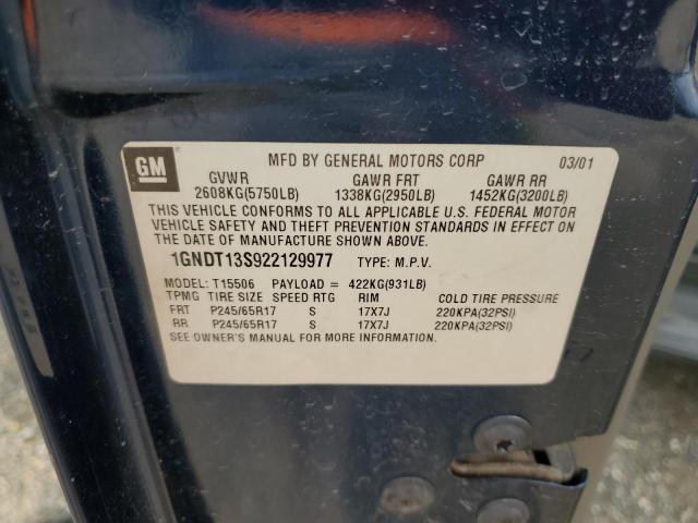 Photo 12 VIN: 1GNDT13S922129977 - CHEVROLET TRAILBLAZE 