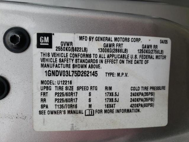 Photo 12 VIN: 1GNDV03L75D262145 - CHEVROLET ALL MODELS 