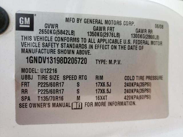 Photo 9 VIN: 1GNDV13198D206720 - CHEVROLET UPLANDER 