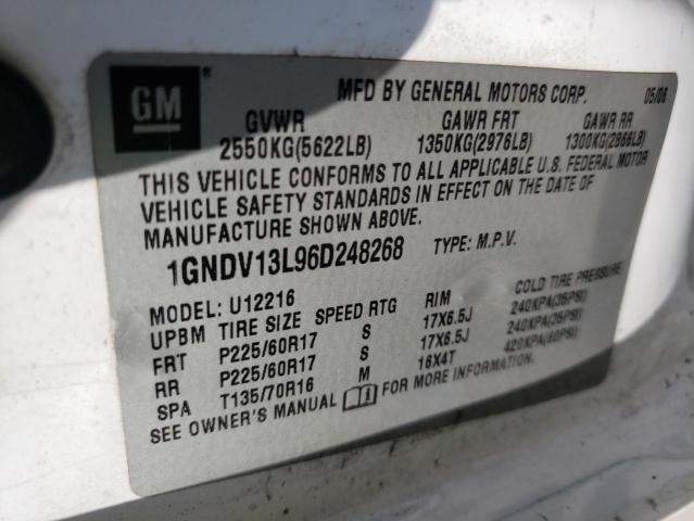 Photo 9 VIN: 1GNDV13L96D248268 - CHEVROLET UPLANDER 