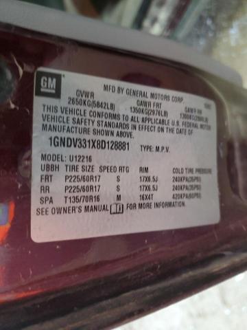 Photo 12 VIN: 1GNDV331X8D128881 - CHEVROLET UPLANDER 