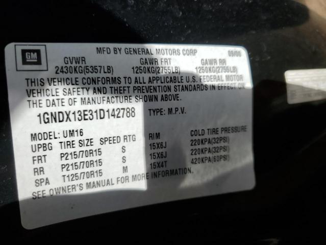 Photo 12 VIN: 1GNDX13E31D142788 - CHEVROLET VENTURE 