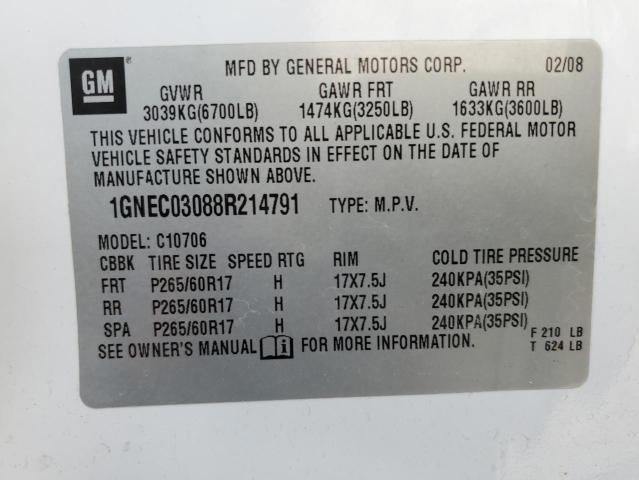 Photo 11 VIN: 1GNEC03088R214791 - CHEVROLET TAHOE 