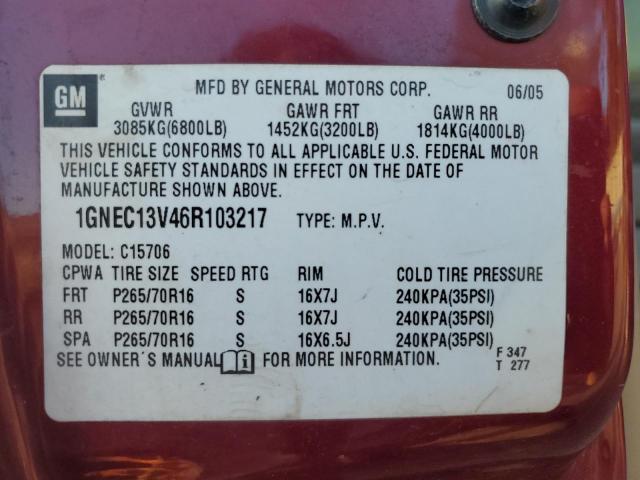 Photo 12 VIN: 1GNEC13V46R103217 - CHEVROLET TAHOE C150 