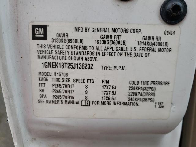 Photo 9 VIN: 1GNEK13T25J136232 - CHEVROLET TAHOE K150 