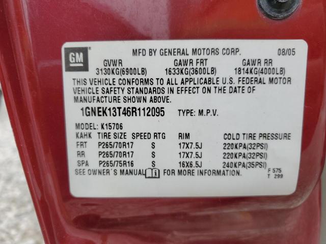 Photo 12 VIN: 1GNEK13T46R112095 - CHEVROLET TAHOE K150 