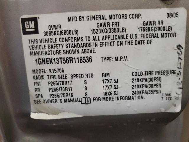 Photo 13 VIN: 1GNEK13T56R118536 - CHEVROLET TAHOE K150 