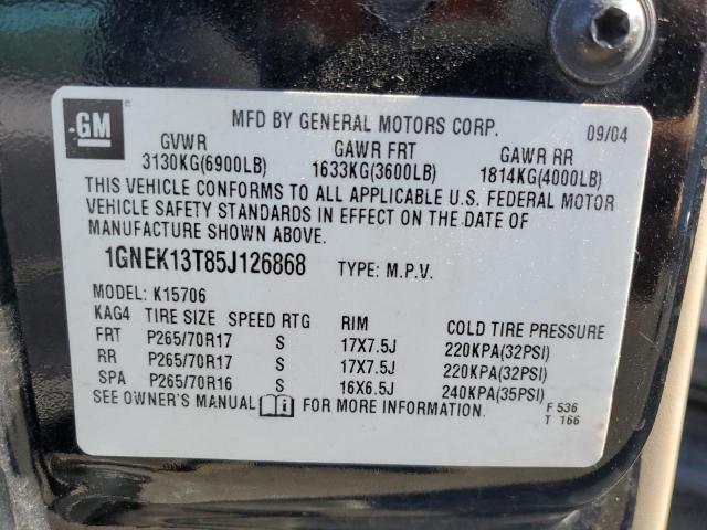 Photo 13 VIN: 1GNEK13T85J126868 - CHEVROLET TAHOE 