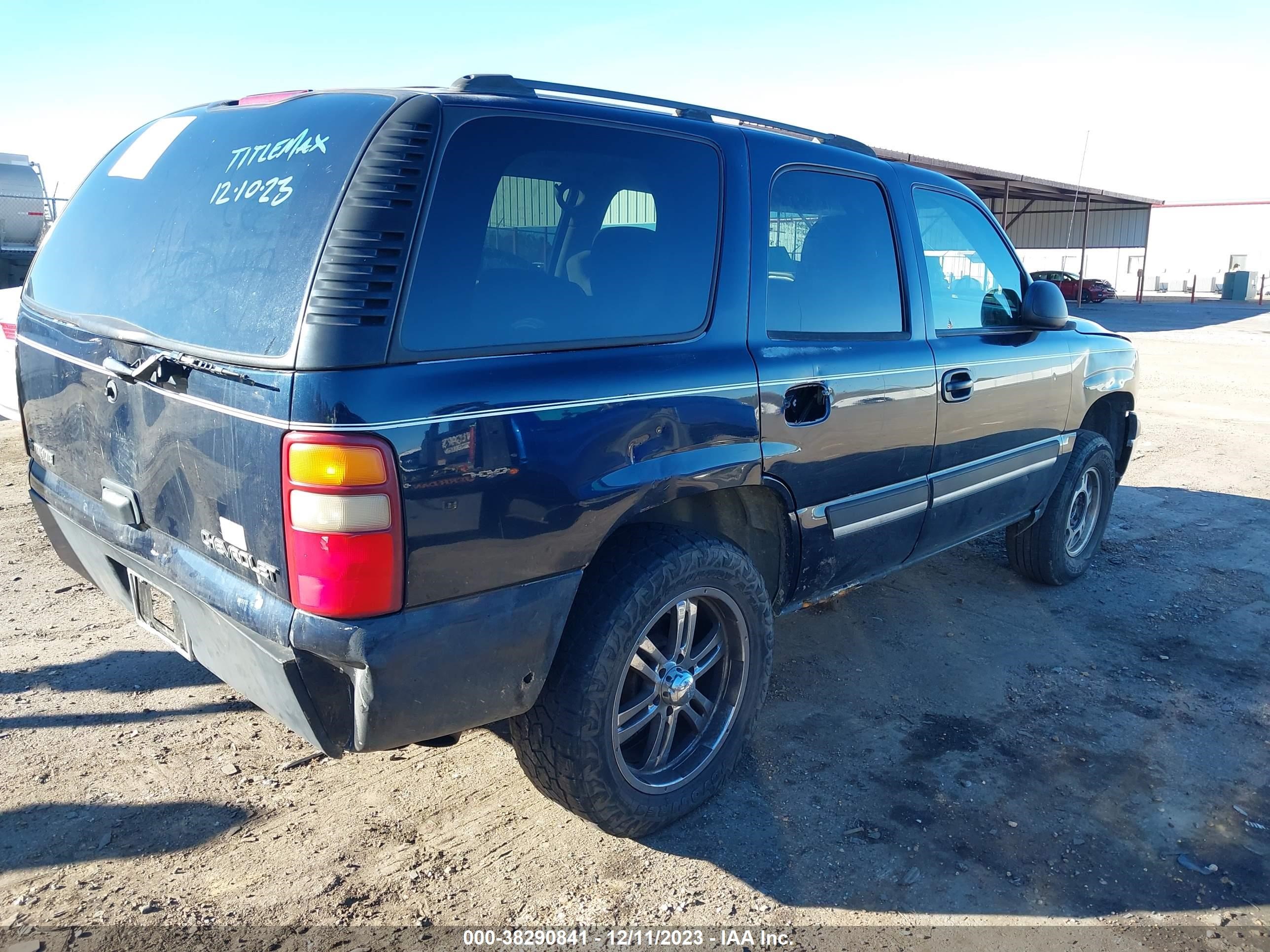 Photo 3 VIN: 1GNEK13T95J113160 - CHEVROLET TAHOE 