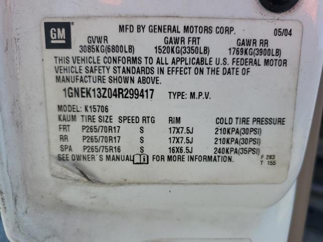 Photo 13 VIN: 1GNEK13Z04R299417 - CHEVROLET TAHOE K150 