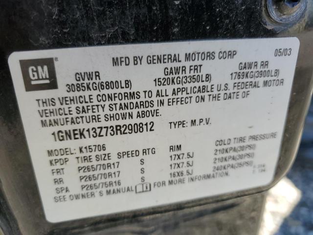 Photo 11 VIN: 1GNEK13Z73R290812 - CHEVROLET TAHOE K150 