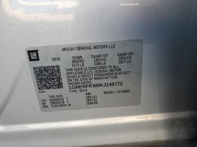 Photo 13 VIN: 1GNERFKW0KJ149772 - CHEVROLET TRAVERSE 