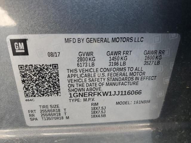 Photo 12 VIN: 1GNERFKW1JJ116066 - CHEVROLET TRAVERSE L 