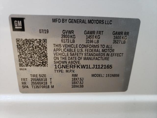 Photo 9 VIN: 1GNERFKW1LJ112165 - CHEVROLET TRAVERSE L 