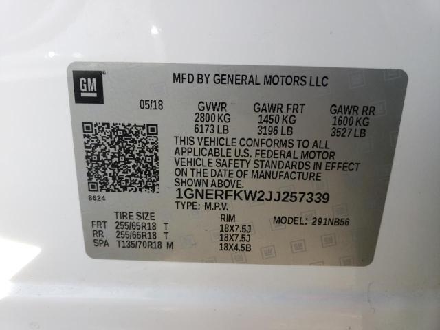 Photo 11 VIN: 1GNERFKW2JJ257339 - CHEVROLET TRAVERSE L 