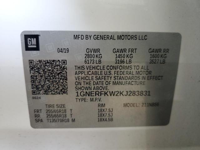 Photo 11 VIN: 1GNERFKW2KJ283831 - CHEVROLET TRAVERSE L 