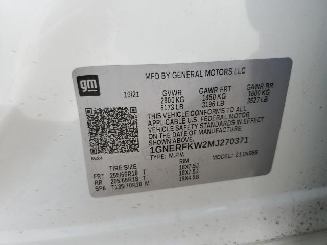 Photo 12 VIN: 1GNERFKW2MJ270371 - CHEVROLET TRAVERSE 