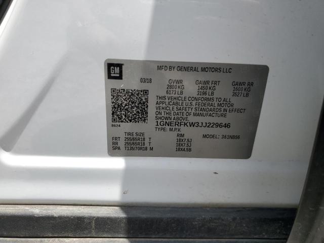 Photo 12 VIN: 1GNERFKW3JJ229646 - CHEVROLET TRAVERSE L 