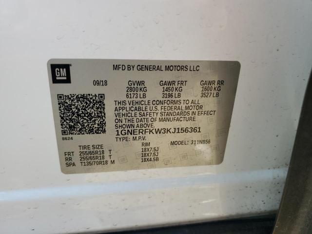 Photo 12 VIN: 1GNERFKW3KJ156361 - CHEVROLET TRAVERSE 