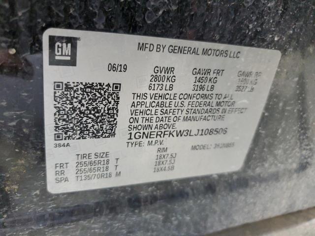 Photo 12 VIN: 1GNERFKW3LJ108506 - CHEVROLET TRAVERSE L 