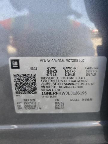 Photo 12 VIN: 1GNERFKW3LJ126195 - CHEVROLET TRAVERSE L 