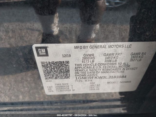 Photo 8 VIN: 1GNERFKW3LJ183884 - CHEVROLET TRAVERSE 