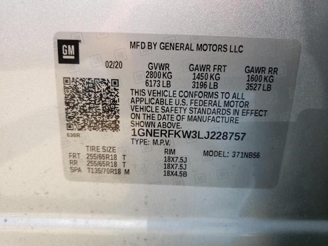 Photo 11 VIN: 1GNERFKW3LJ228757 - CHEVROLET TRAVERSE L 